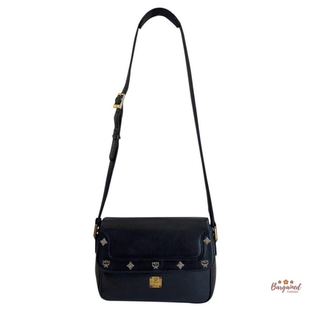 Authentic MCM Vintage Studded Logo Motifs Bag